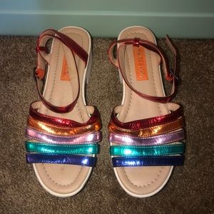 Rocket Dog Size 6.5 Rainbow Sandals